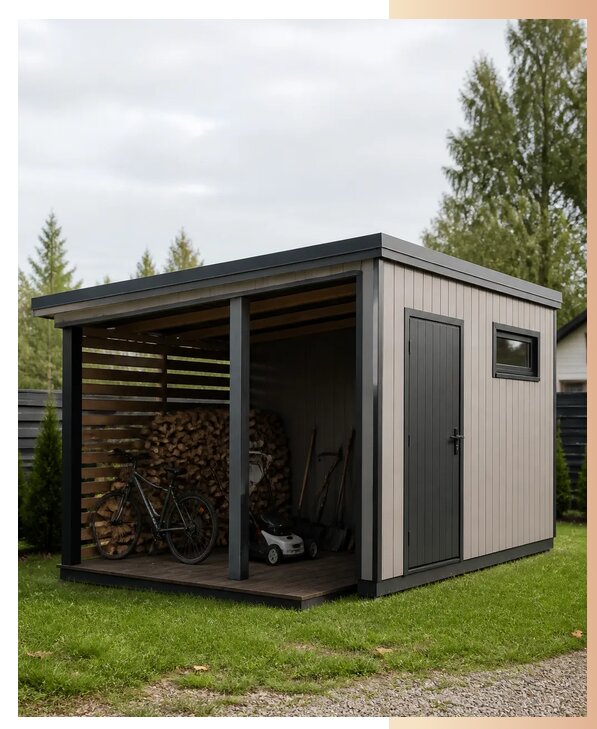 Изготовление хозблоков с навесом в Челябинске по цене от 123744 р. | БытовкаПрофи-Члб
